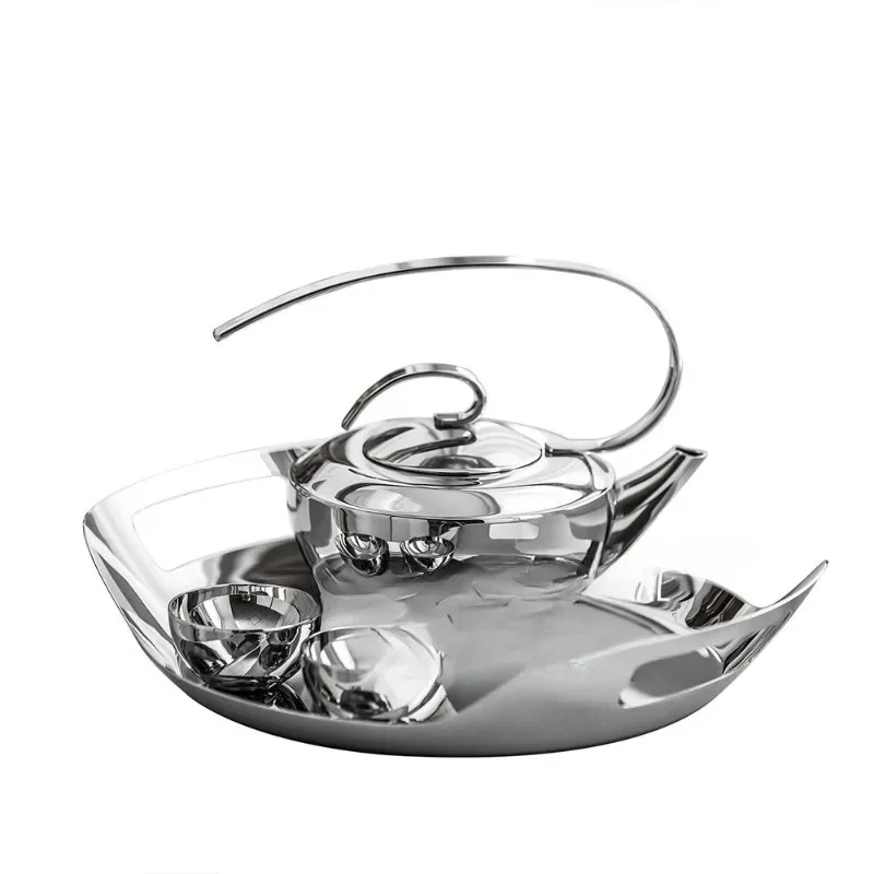 NEW 304 Nordic ins model room furnishings stainless steel teapot teapot restaurant hotel catering tea kettle set