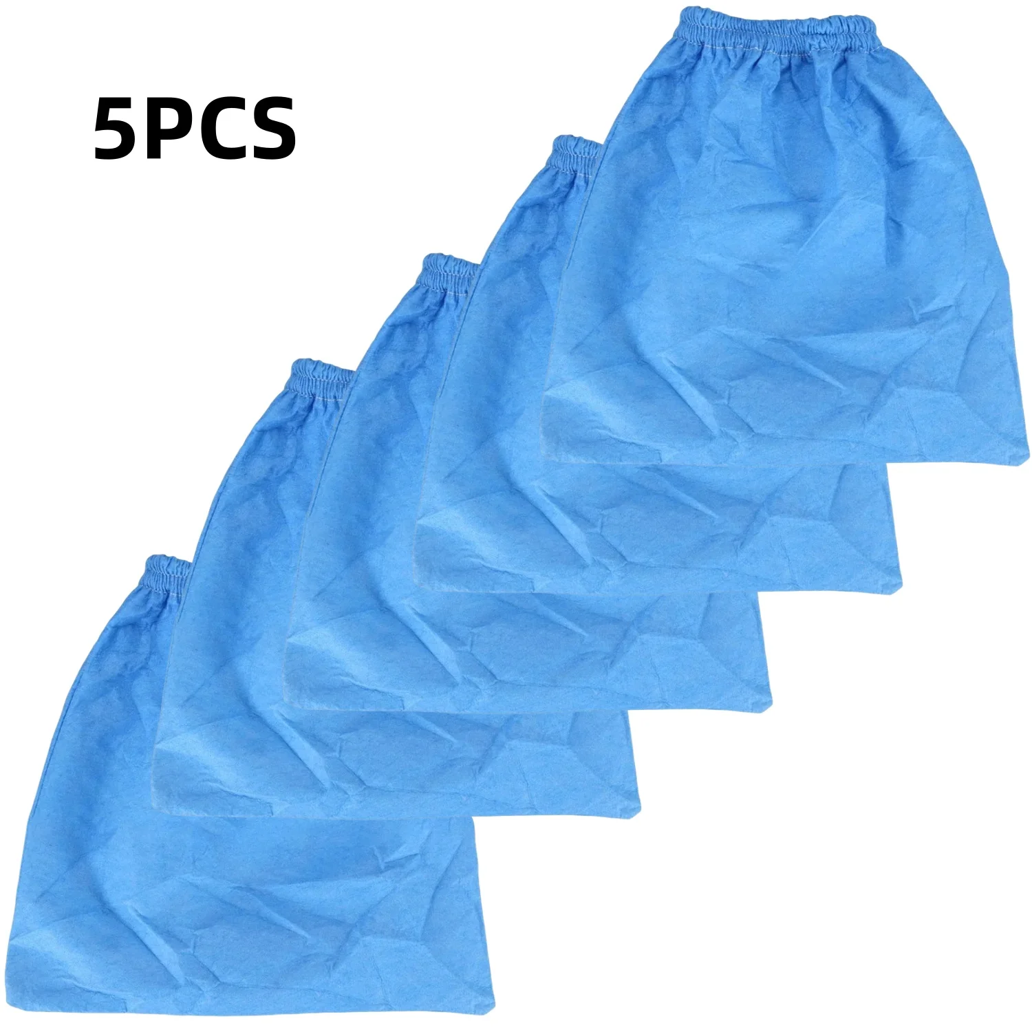 

5pcs Bags Textile 13.2x12.8x4.3cm Blue For Parkside Wet Dry Vacuum Cleaner Dry Filter