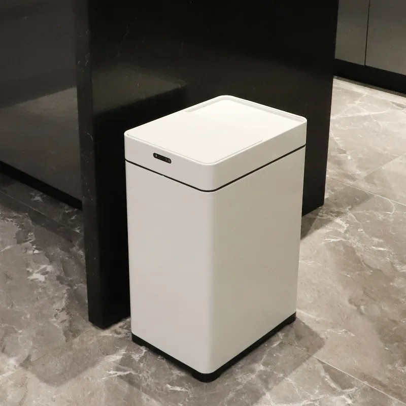 Induction trash can 30L42L50L stainless steel household and commercial hotel large trash can manufacturer customization