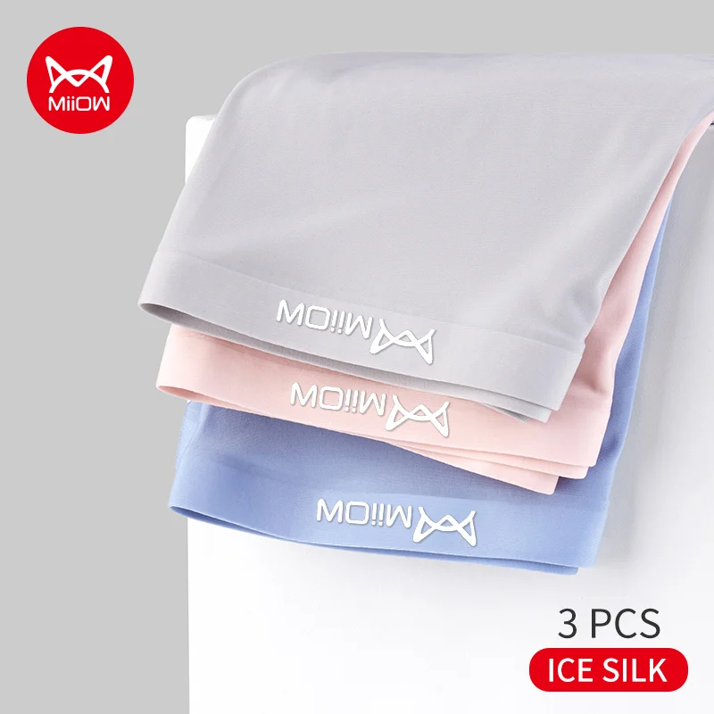 MiiOW 3Pcs Eis Seide Männer Unterwäsche Boxer Schlüpfer der Männer Komfortable Graphene Sexy Unterhose Boxer Shorts für Männer MRY005