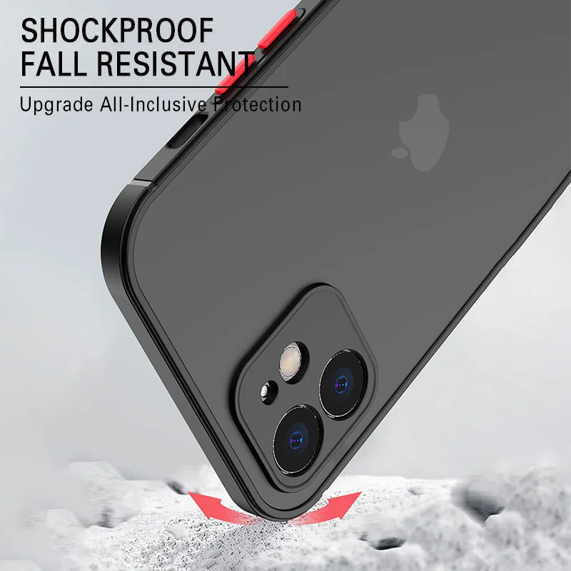 Lujosa funda a prueba de golpes para iPhone, carcasa dura de silicona transparente para iPhone 11, 12, 13 Pro, Max, XR, XS, X, 7, 8 Plus, SE Mini