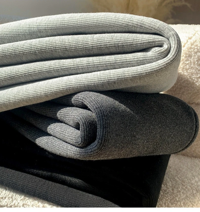 Plus Size hoch taillierte, mit Fleece gefütterte Leggings für Damen, wolkenartige, weiche Thermohose, Winter, verdickte warme Baumwollhose, alleine tragen – Detail 7