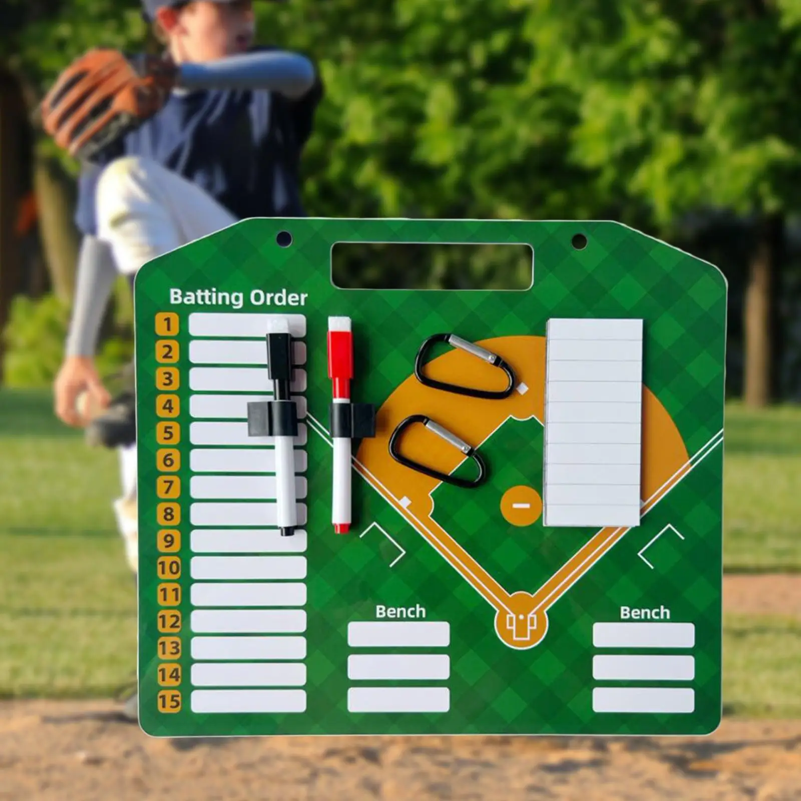 

Baseball Coaching Board Base Ball Coaches Board Referees Gear Double Sided for Football Basketball Practice Recreation Soccer