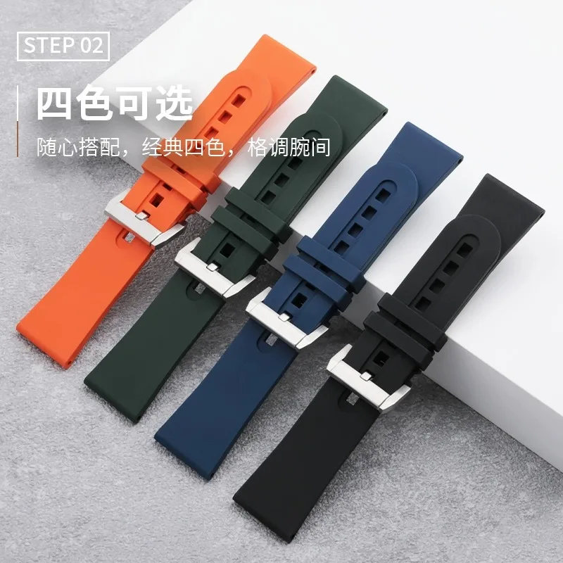 Correa de reloj de goma para Blancpain CIFTY FATHOMS 5000/5200/5015 23MM