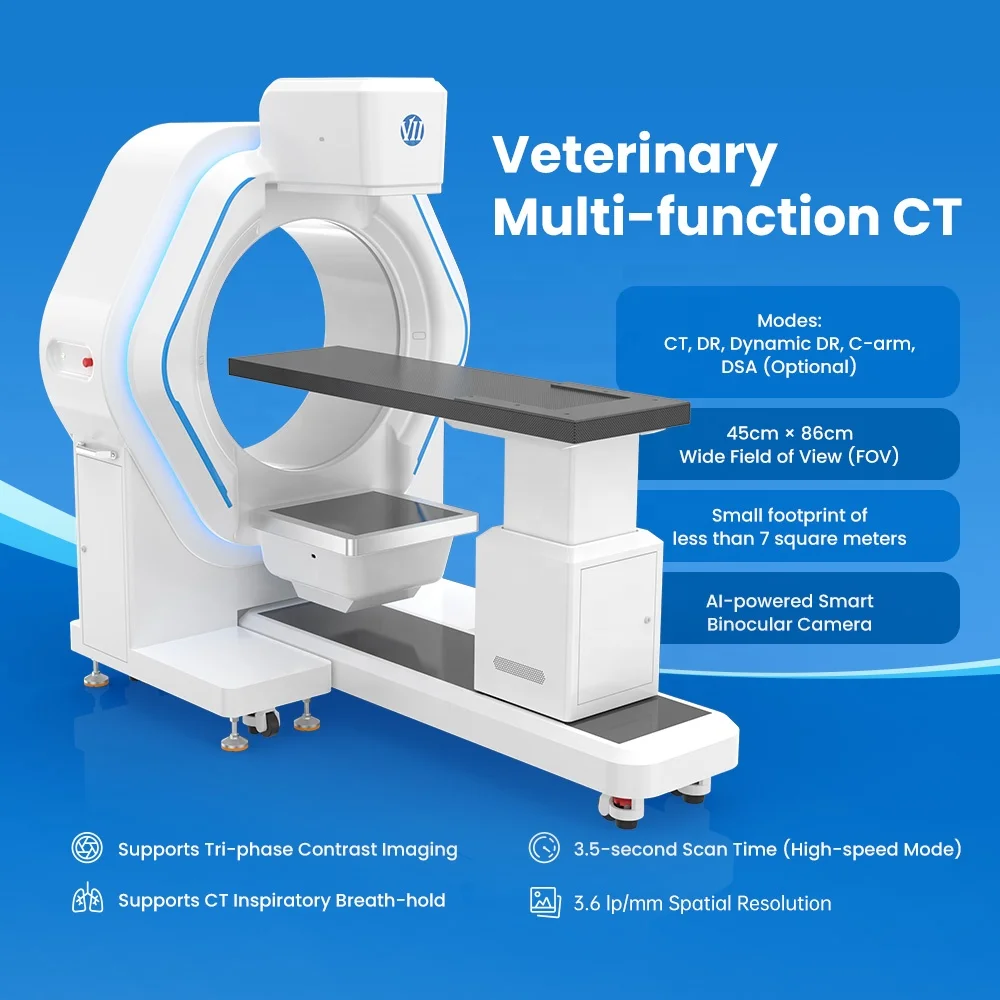 Veterinary Computed Tomography System Ct Scan Machine 6-in-1 Pet CT/DR/Dynamic DR/O-arm/DSA High Resolution CE Certified