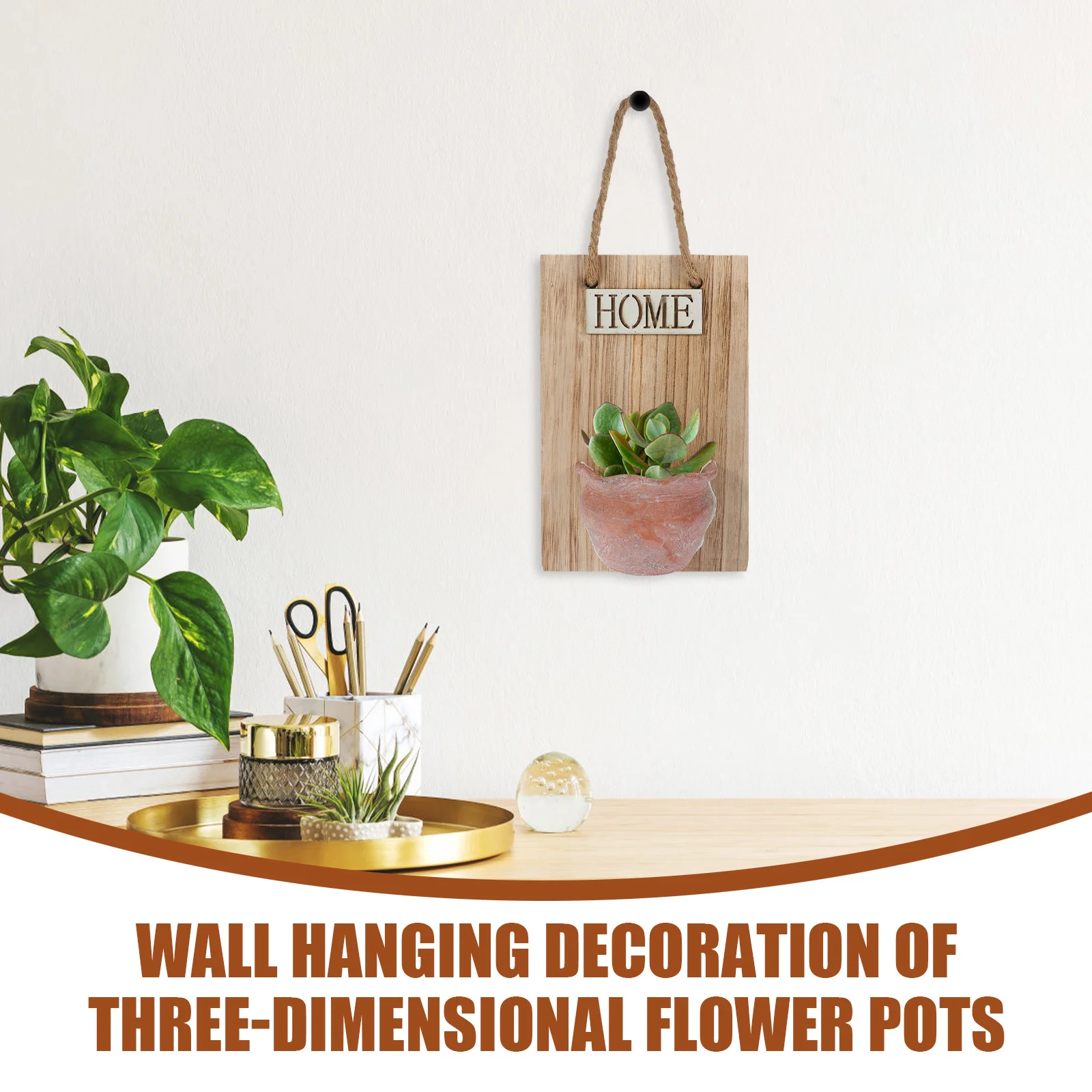 

Stable Durable Hanging Flower Pot Indoor Mounted Planter For Plants Succulents Decorative Hanging Flowerpot With Wall Hole