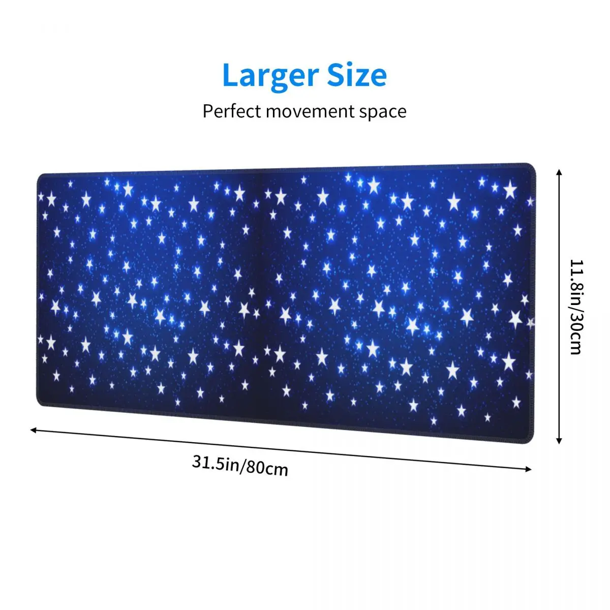 Large Mouse Pad Navy Blue Sky And Stars Print Gamer PC Laptop Mats Keyboard Carpet Computer Gaming Office Accessories Desk Mat