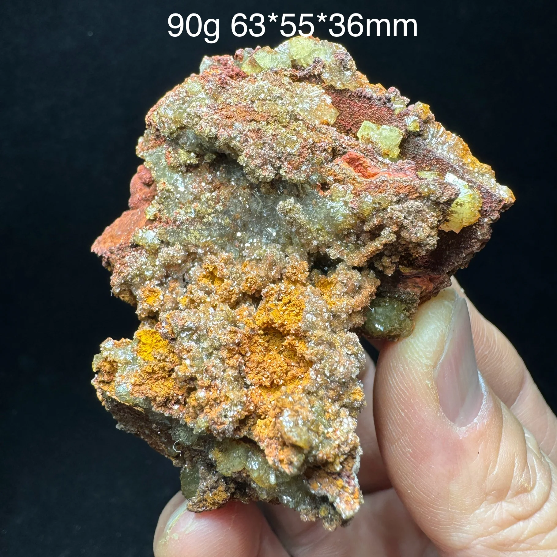 Natural Raw Adamite Water Arsenic Zinc Ore Mineral Specimen Home Decor Gift Healing Stone Fluorescent Effect Green
