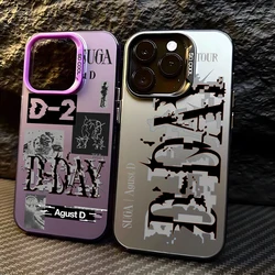 Etui na telefon Fashion Suga D-DAY do iPhone'a 15 14 13 12 11 Pro Max X XR XSMAX 8 Plus Candy Matte Shockproof Back Cover