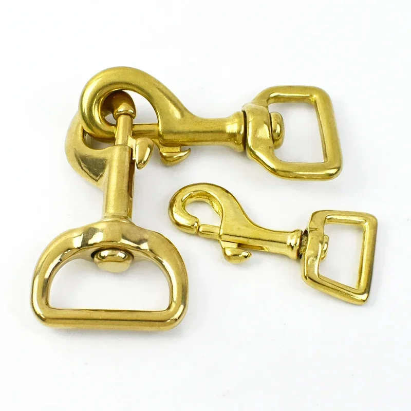 Meetee 2/5Pcs 12-38mm Pure Brass Buckle Solid Copper Trigger Swivel Lobster Clasp Dog Collar Chain Strap Snap Hook Accessories