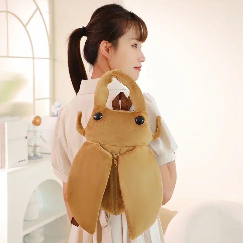 1pc 45*25cm kreative Simulation Insekten Plüsch Rucksack Spielzeug ausgestopfte Cartoon Puppen Kawaii Käfer Kissen Geburtstags geschenke