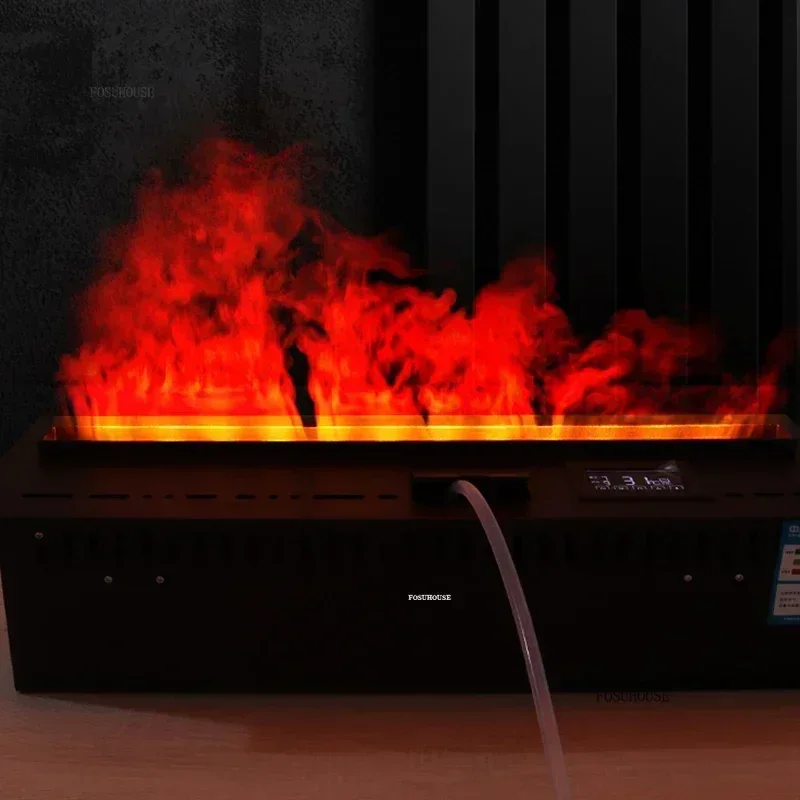 Nordic Decorative Fireplace Living Room 3d Atomization Fireplaces Light Luxury Embedded Electric Fireplace with Imitation Fire