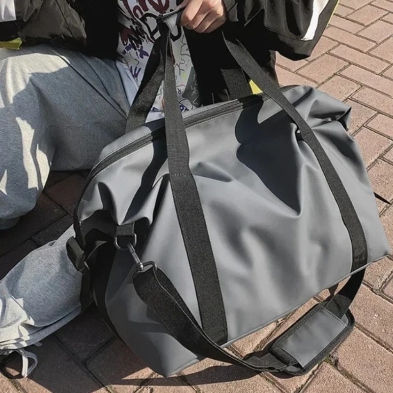 Travel Gym Bags for Men and Women Large Capacity Shoulder Bag Simple Luggage Bag Sports Fitness Swimming Training Handbag