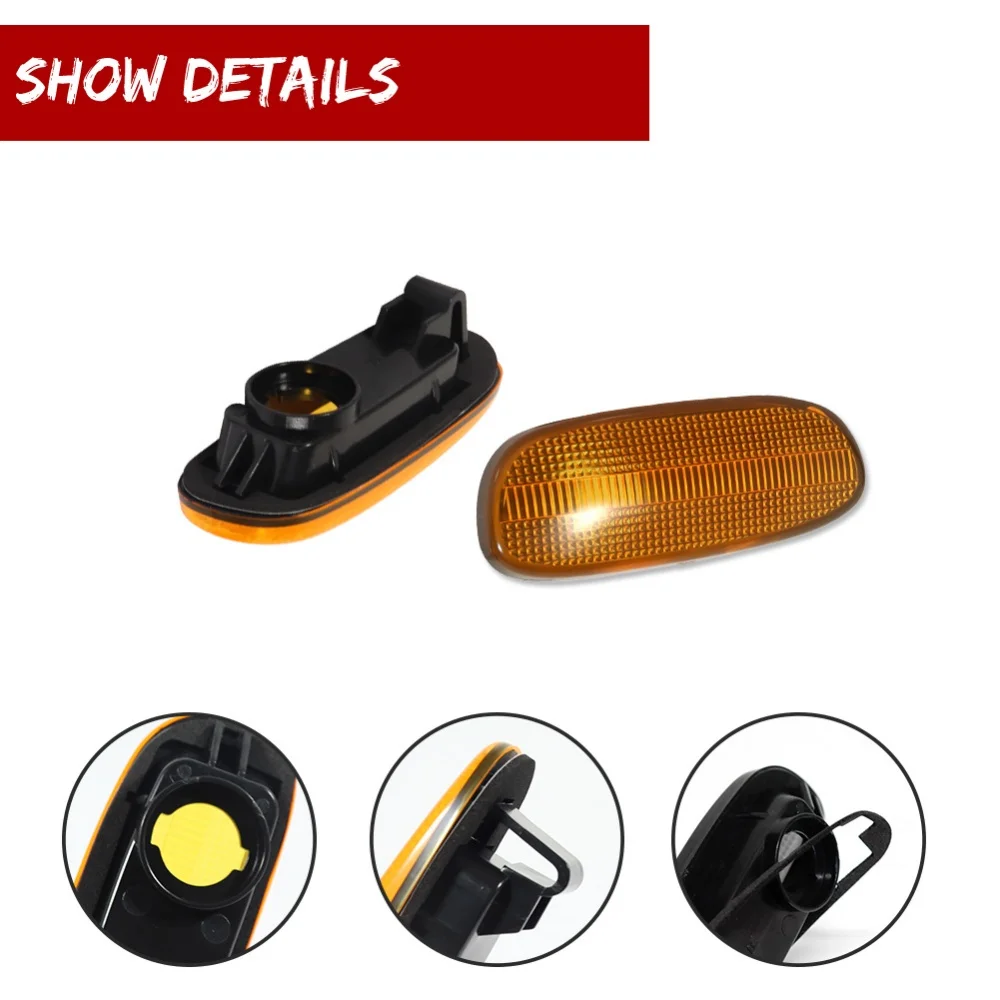 For Subaru Impreza GC GM GF 1993-2001 Front Fender Side Marker Turn Signal Light Cover Shells No Bulb/Socket Car Accessories