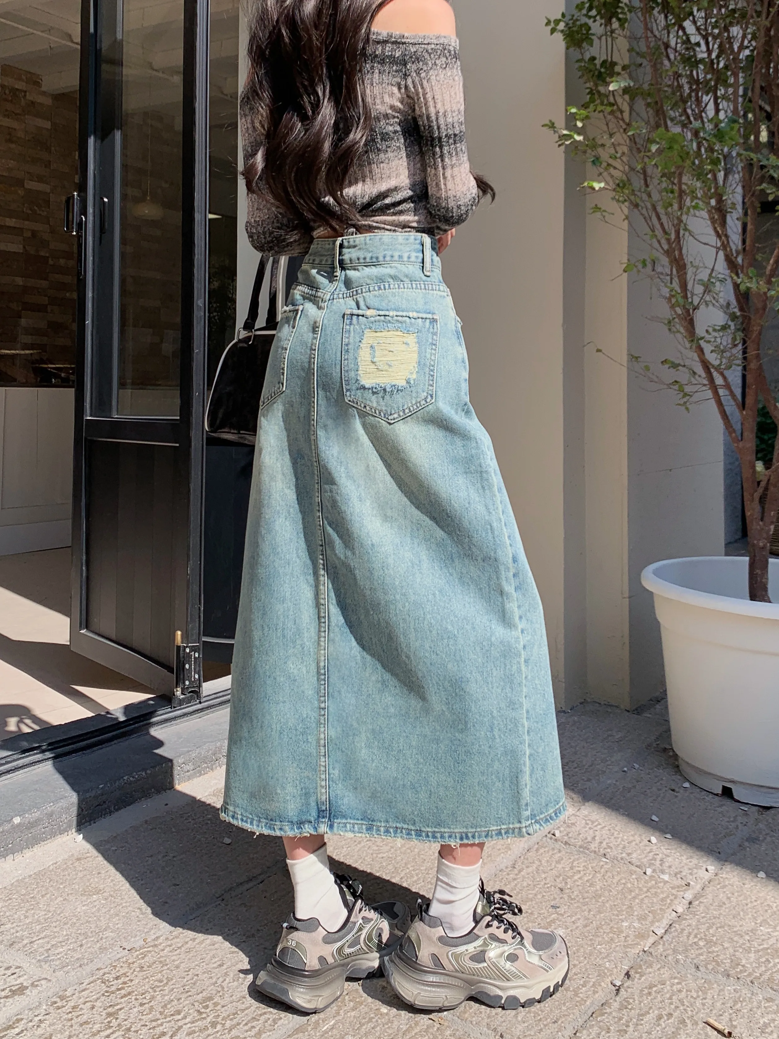 

Women's Denim Skirt Harajuku Korean 90s Casual Y2k Oversize Skirt Fashion Vintage A-line Jean Skirt 2024 2000s Clothes