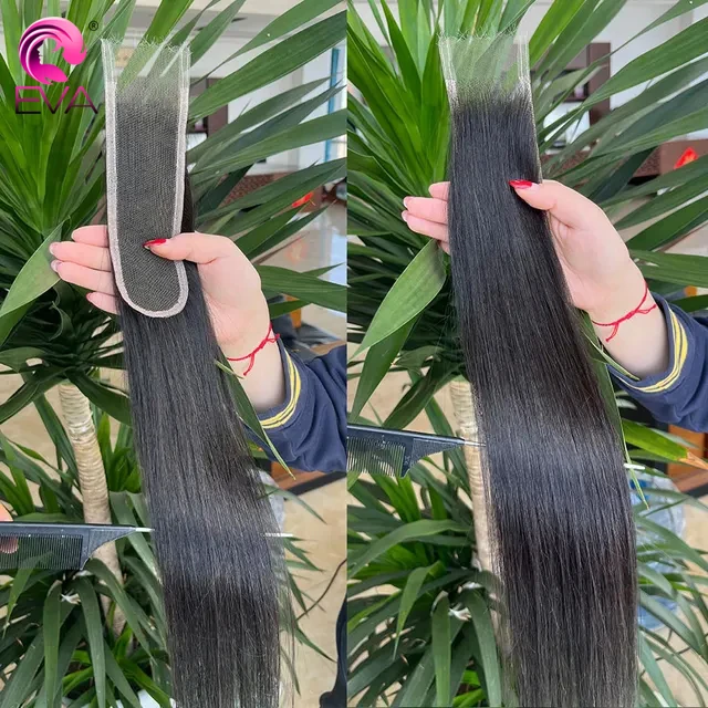 100% Echte HD Vetersluiting 2x6 Diepe Scheiding HD Kant Sluitingen van echt haar Steil haar Voorgeplukt Body Wave Alleen HD Vetersluiting - afbeelding 1