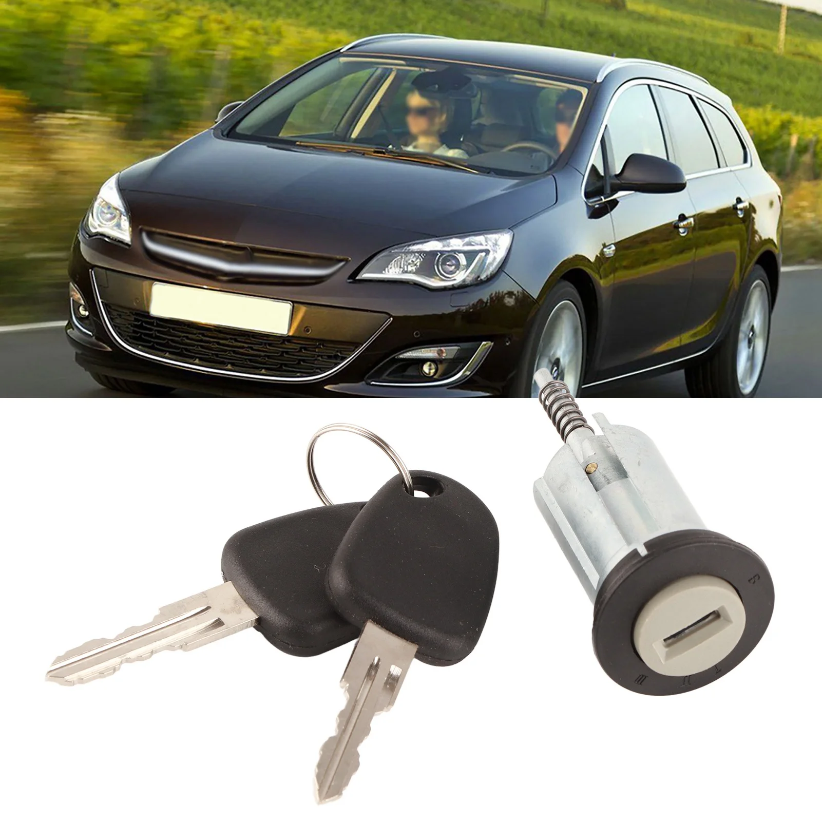 0913652X Auto-Zündschloss mit 2 Schlüsseln für Opel Vauxhall ASTRA CORSA Meriva Tigra Combo Corsa C Direkter OE-Ersatz