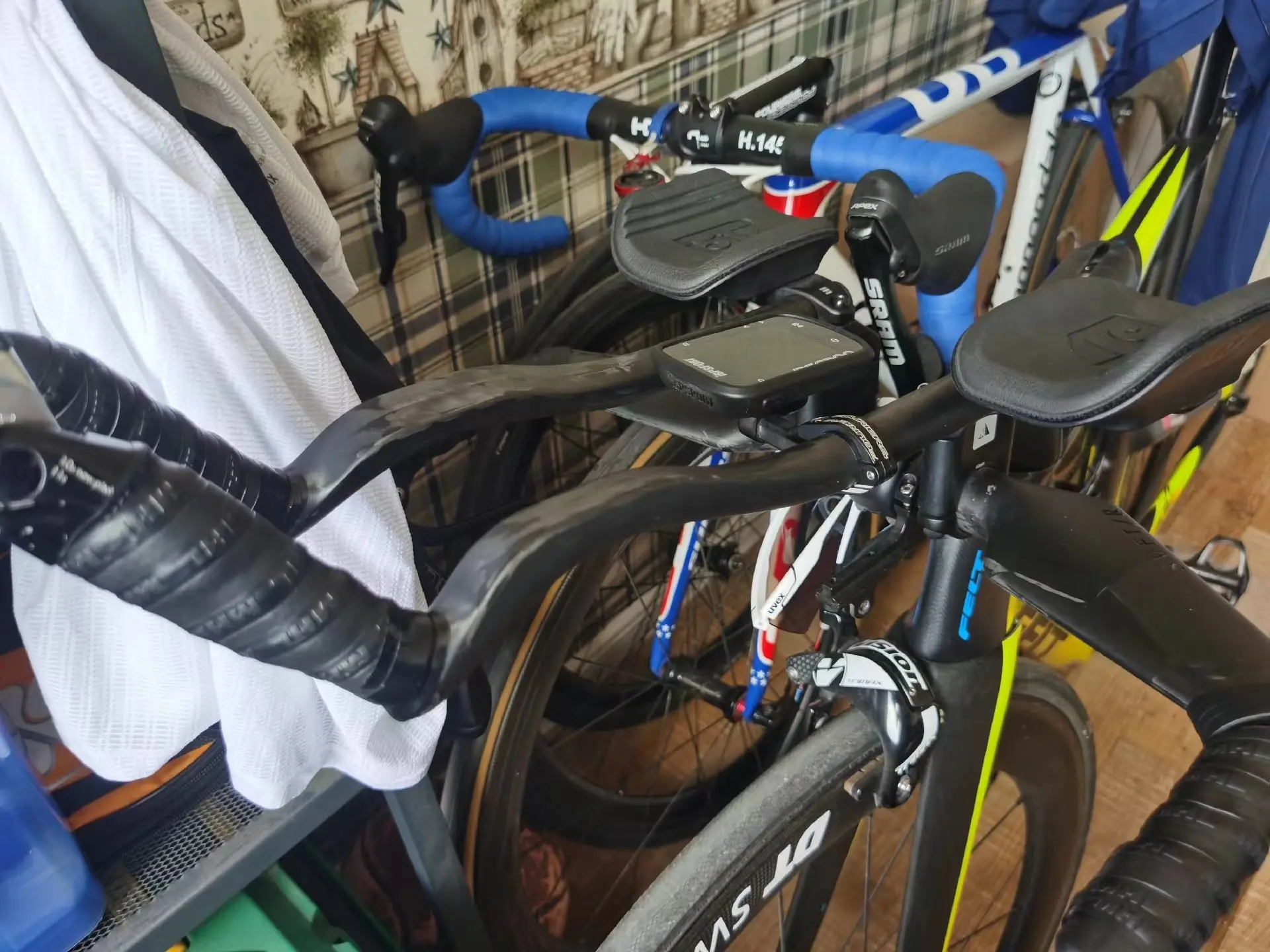 Kein Logo Voll carbon Lenker Road Race Rest Lenker tt Bar Triathlon Bar 22.2/31,8mm Zeitfahren Griffe nur Bar – Detail 6
