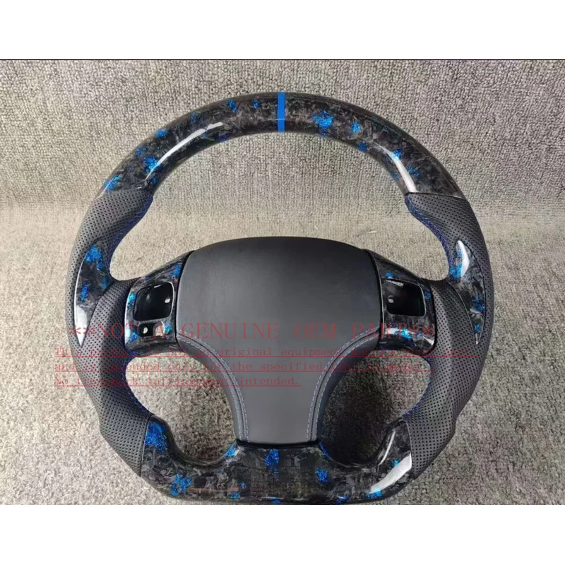 For Toyota 2019 2023 Custom Racing Style LC300 Perforated Leather Carbon Fiber Steering Wheel Horn Cover Horn Shell