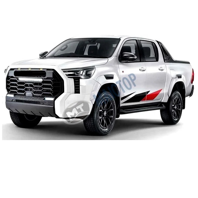 

MAICTOP car accessories facelift front bumper for hilux revo 2015-2018 restyle to tundra facelift modified grille body kit