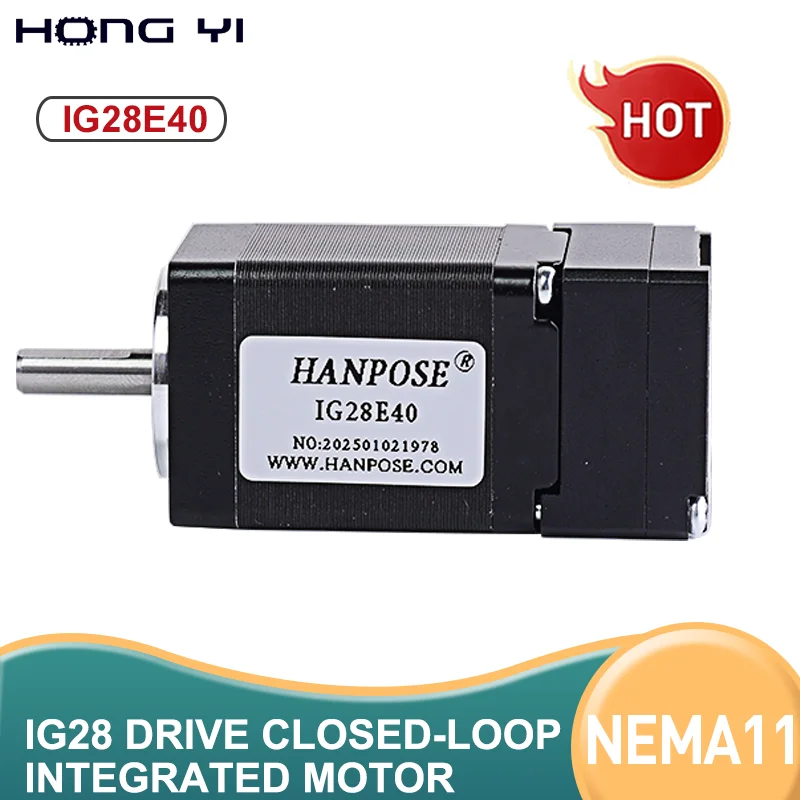 

0,8 А IG28E40 NEMA11 Встроенный шаговый привод с замкнутым контуром, подходит для промышленной автоматизации, связи 485 TTL