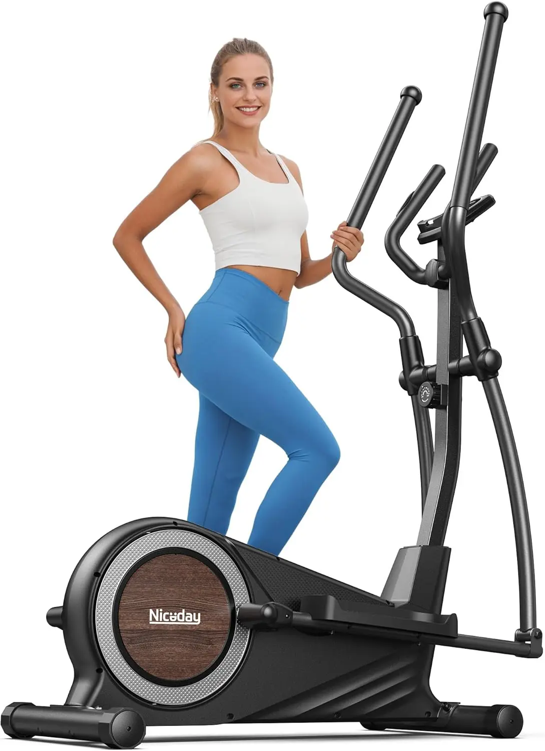 Elliptical Exercise Machine, Elliptical Machine for Home, Magnetic Elliptical Trainer with 15.5IN-19IN Stride,