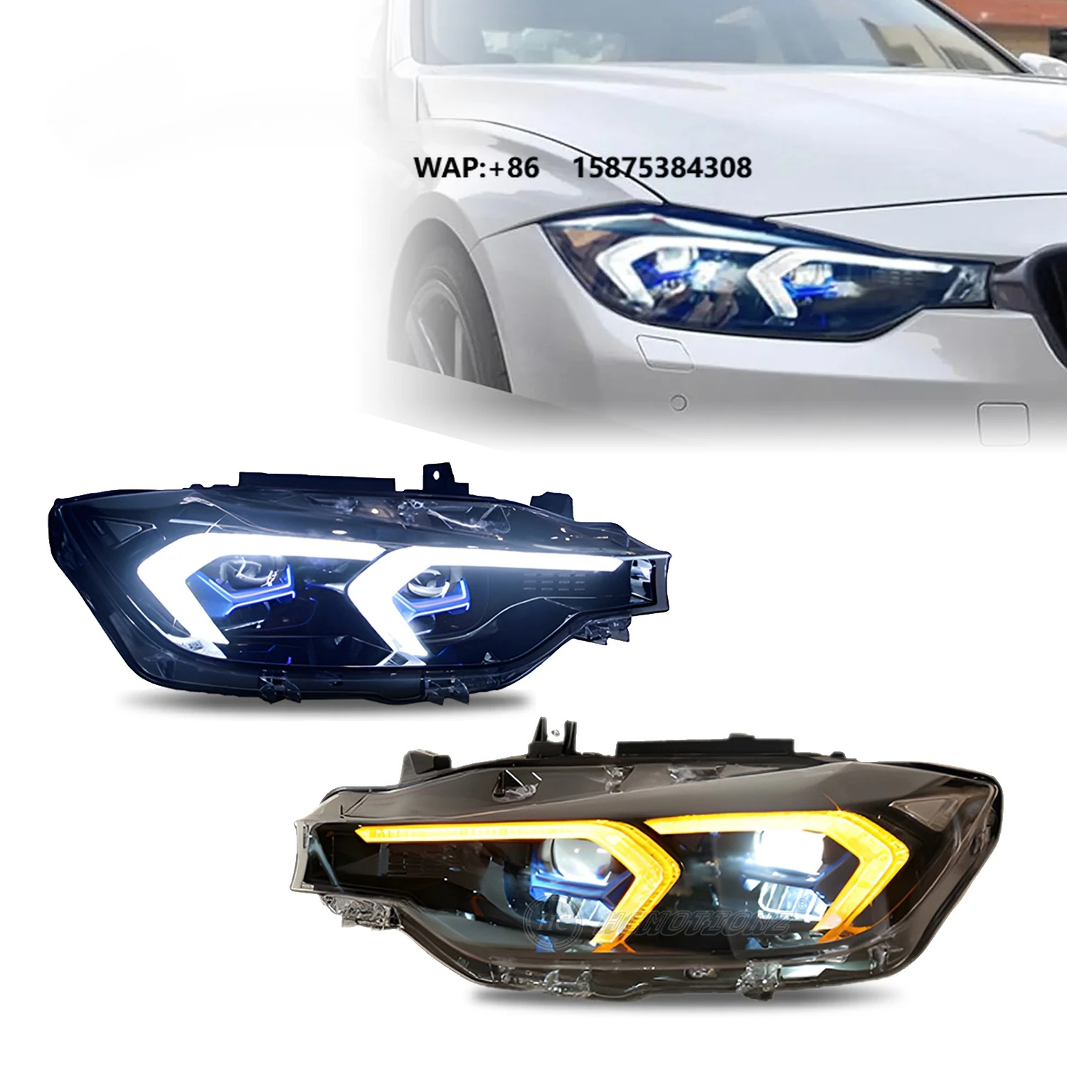 

HCMOTIONZ LED Headlights for 3 Series 2012-2018 F30 F35 M3 Car Front Lamps Assembly DRL Animation Lighting System