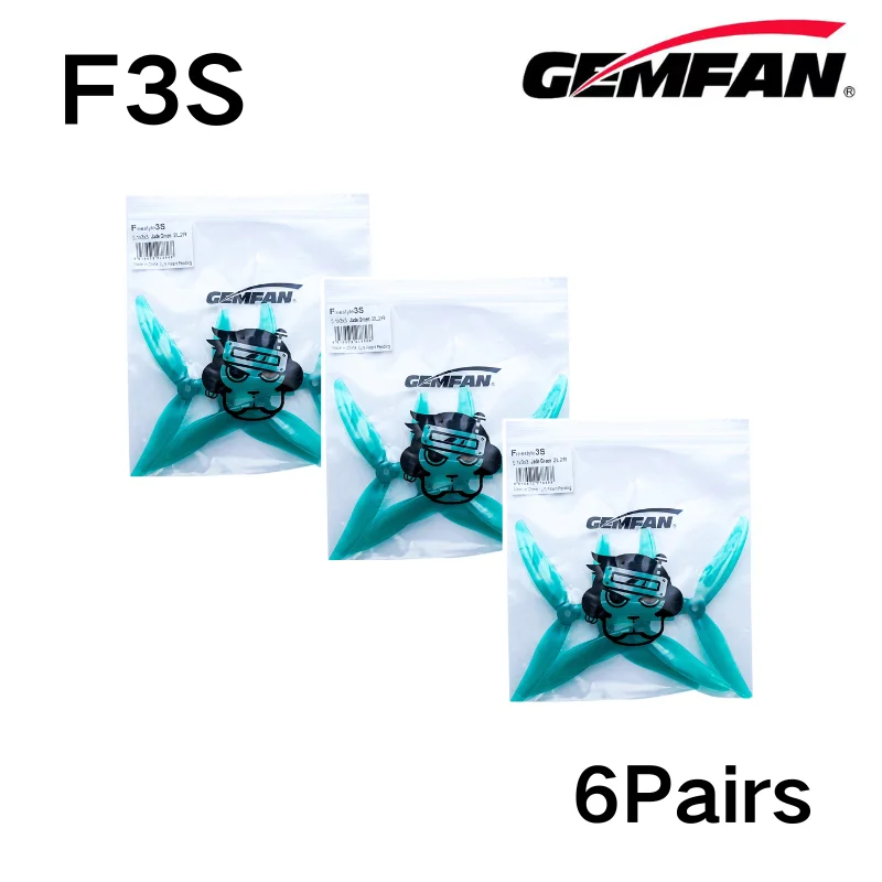 Freestyle 3S (5,1x3x3) Freestyle 4S (5,1x3,6x3) 3-bladige propellers Gemfan F3S F4S PC Props Racing FPV Mulitoror Drones 6 paar/12P