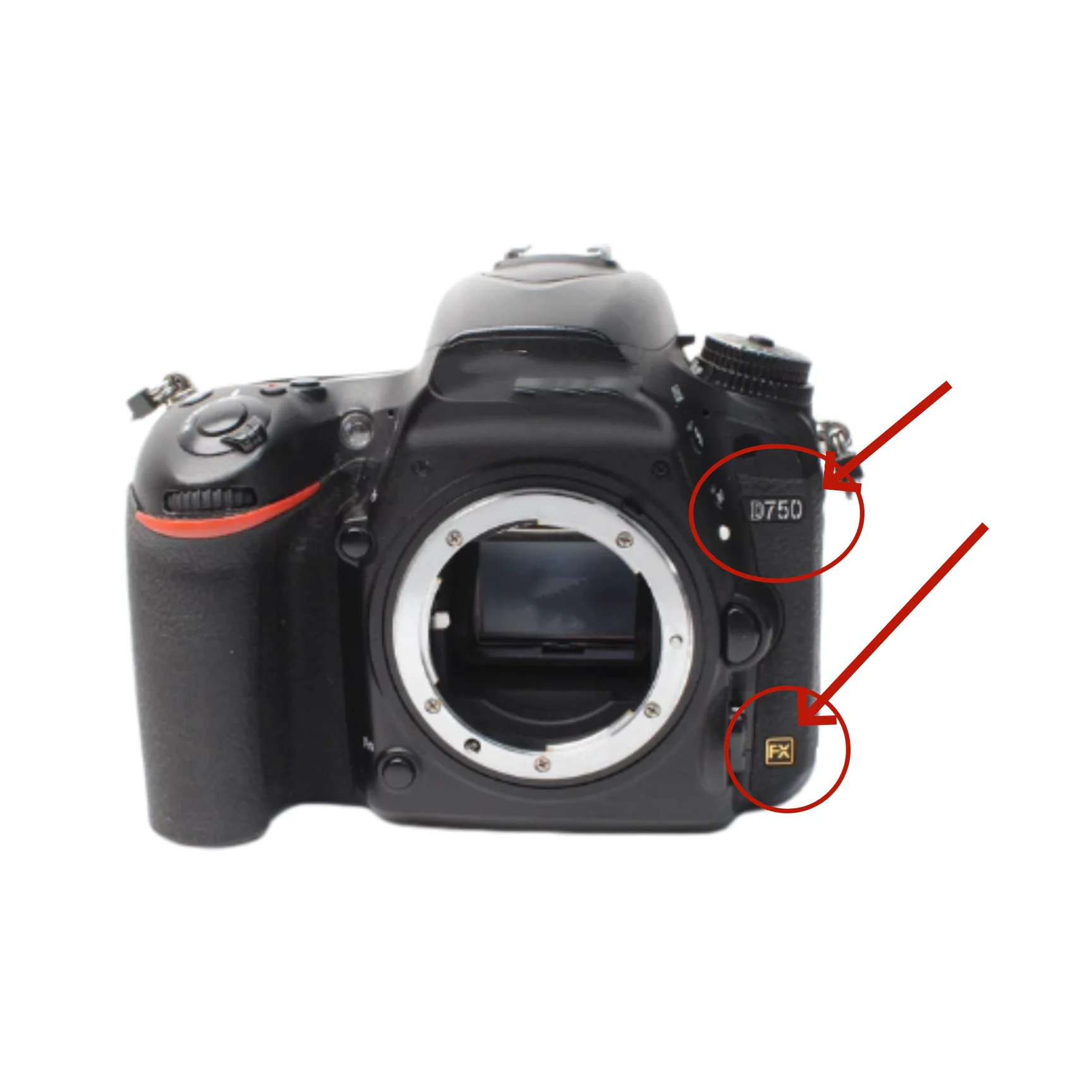 for Nikon D750 and FX models, label tags, nameplates, LOGO tags