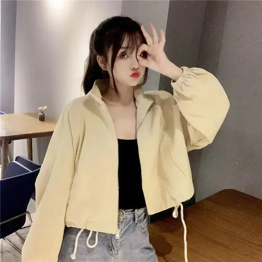 

Autumn BF Style Loose Coat Spring Dress Female Student Casual Jacket Baseball Suit Long Sleeve Sunscreen Clothing Tide