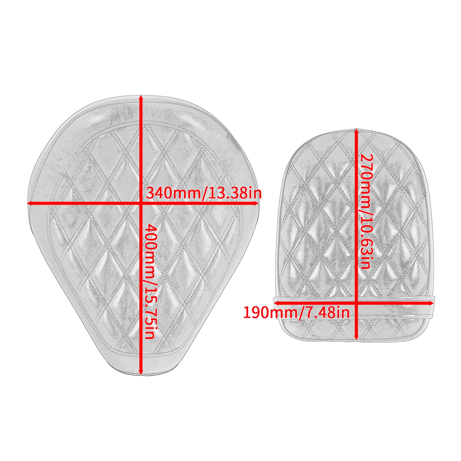 WOLFLINE Driver Passenger Double Seat for Honda CMX300 CMX500 2017-2026 Comfort Front & Rear Seat Cushion for Daily Commute