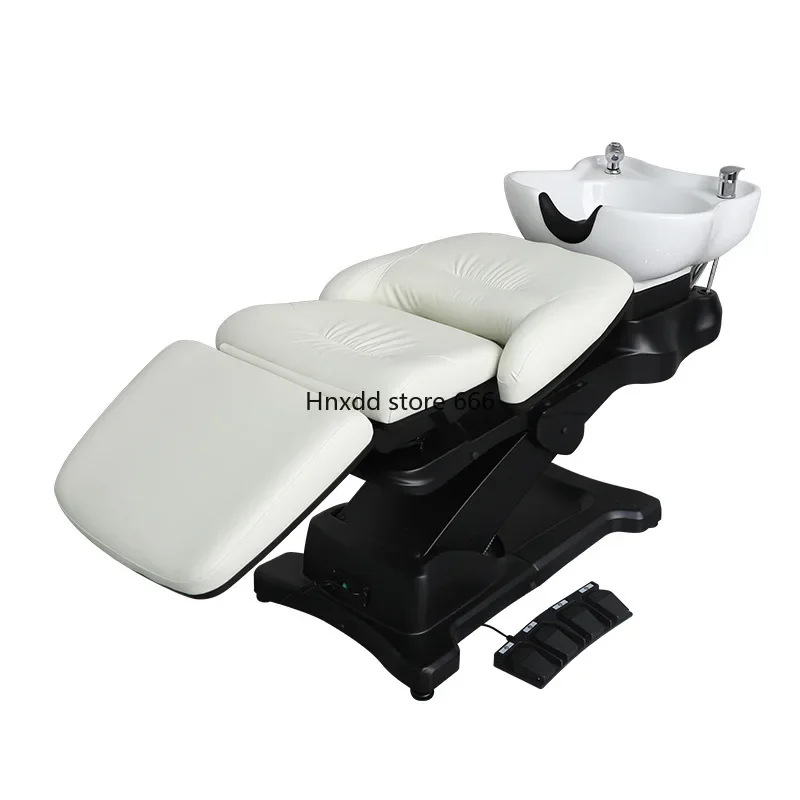 Split Barber Shop Hair Salon Rotating Bed Multifunctional Electric Lifting Flushing Bed