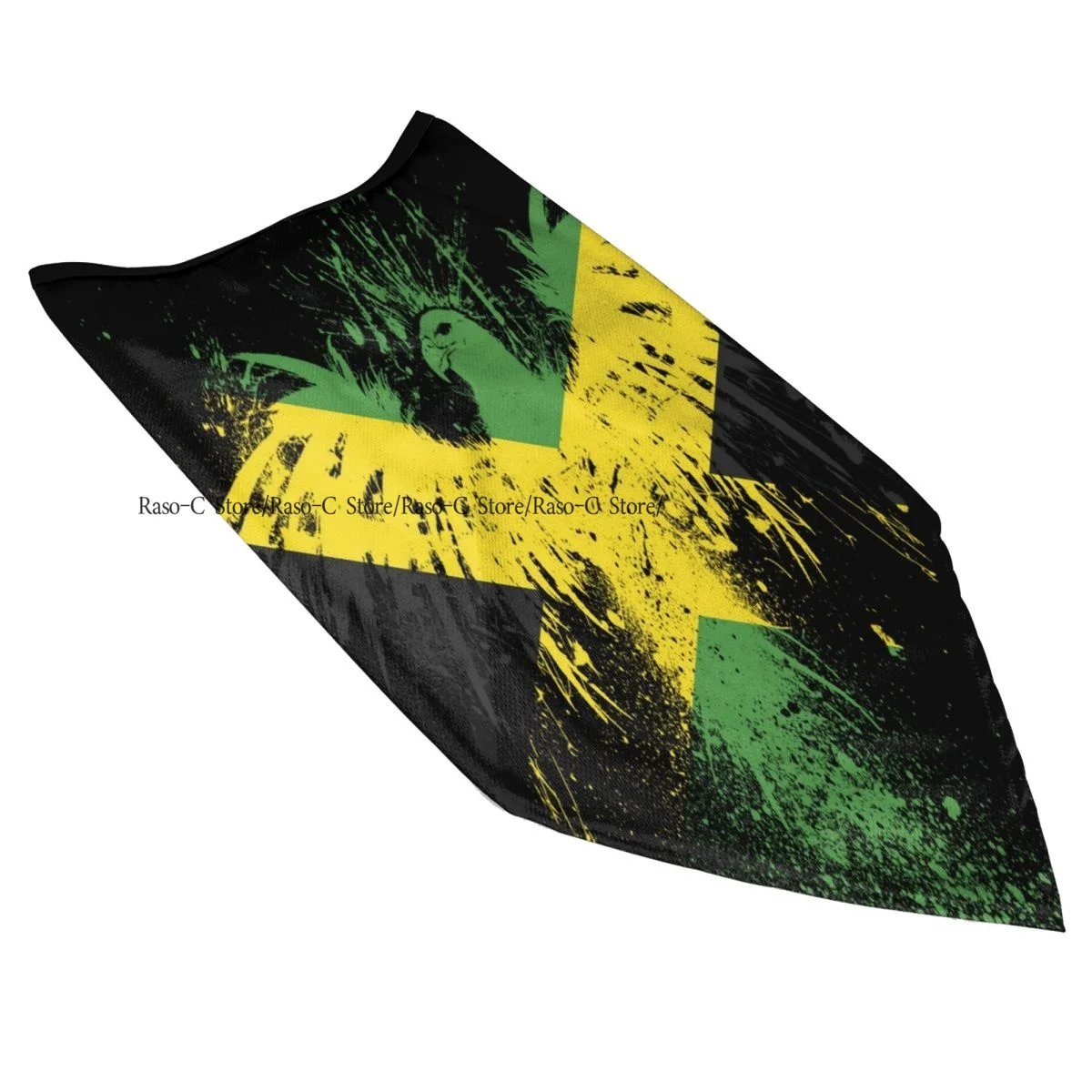 Windproof Dust Face Mask Jamaica Flag Print Breathable Ice Silk Neck Cover Balaclava Bandana Scarf Wrap