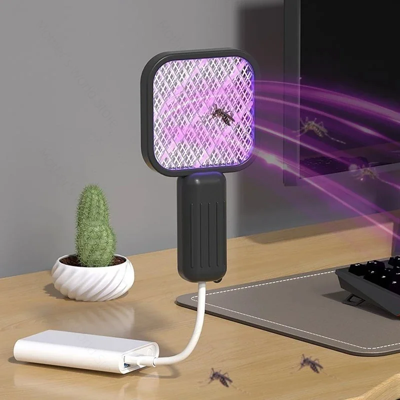 Household Usb Purple Light Mosquito Killer Lamp Electric Mosquito Swatter Trap and Kill Mosquitoes Outdoor Picnic Portable Car