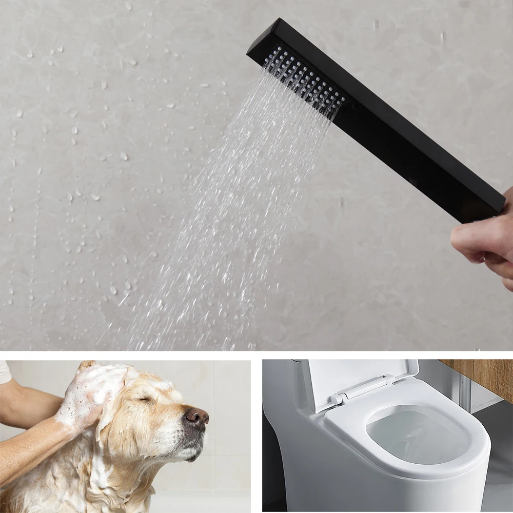 KEMAIDI Luxury Waterfall & Rain Shower System with Handheld Spray 22" Large Square Shower Set Wall Mounted Shower Valve Kit - Image 3