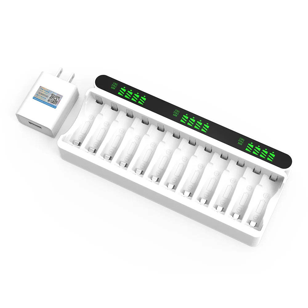 Новое оригинальное зарядное устройство VC12 1,2 В с 12 слотами для никель-водородных батарей Ni-MH AA AAA