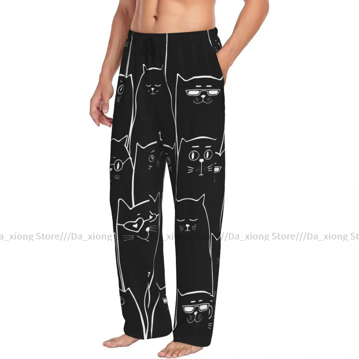 Schattige Katten Heren Pyjama Pyjama Broek Lounge Broek Slaapbroek