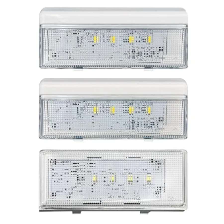 

W10515058 and W10515057 Refrigerator LED Light 2PCS with Cover Compatible for Whirlpool Refrigerator LED Light Replaces WRS325F