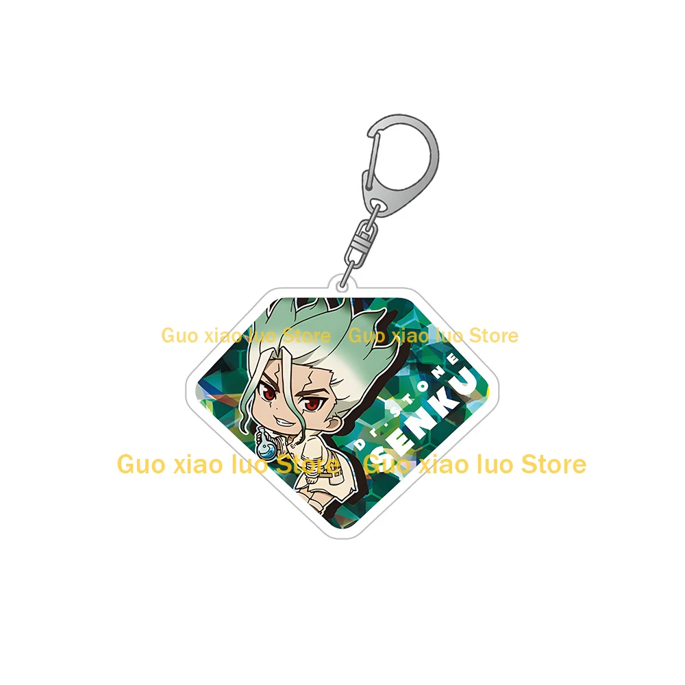 TV Anime Dr.STONE character Mirai Shishio Kirisame Soyuz Matsukaze Luna Wright Acrylic medal keychain Bag pendant figures gift