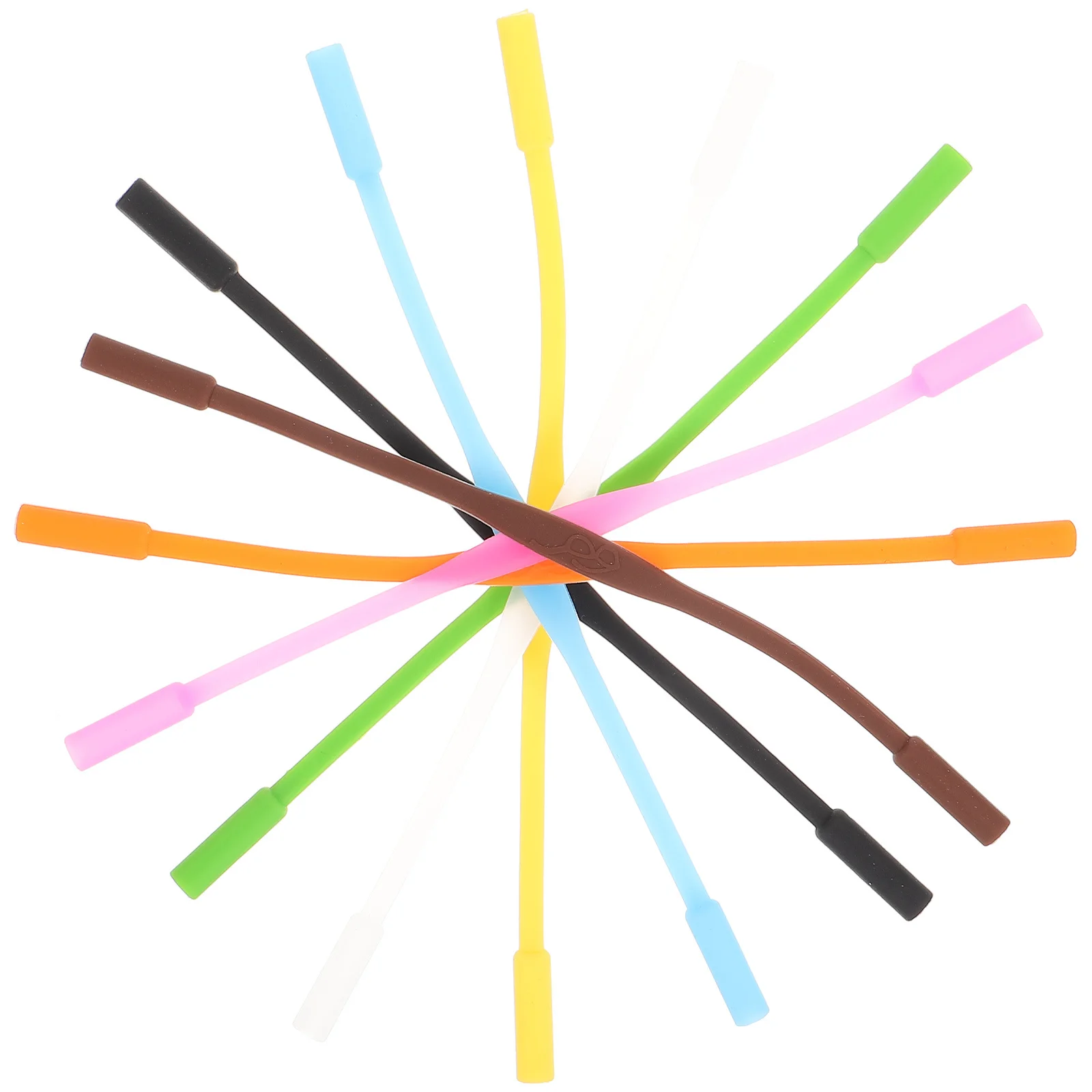 12pçs cinta de óculos antiderrapante, suporte de óculos de silicone para crianças, proteção para os olhos durante esportes, natação, ginástica, retentor de óculos