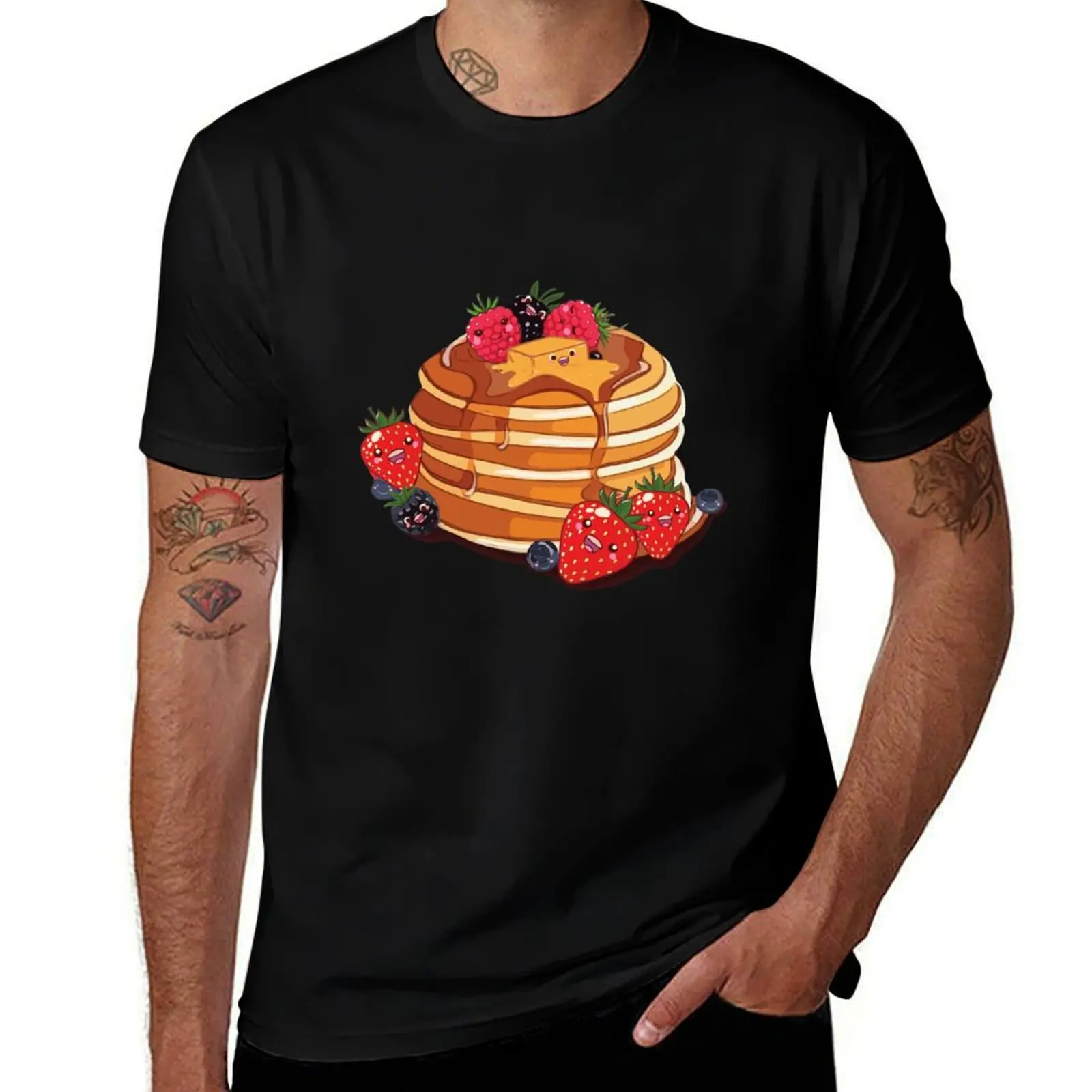 

Pancake Kawaii strawberry rasberry butter T-Shirt t shirt man luxury man t shirt luxury T-Shirt