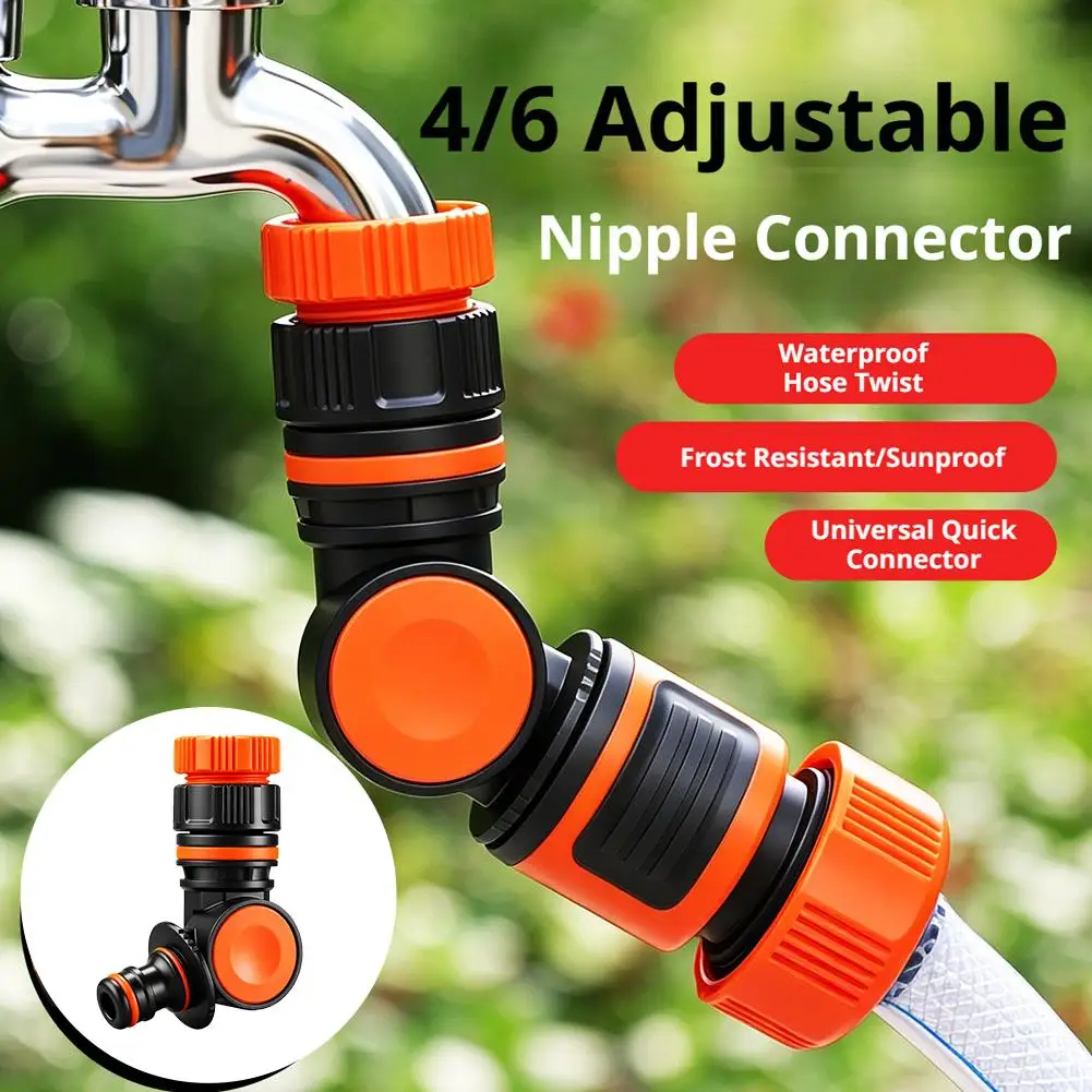 1/2PCS Water Hose Adapter Connector Hose Fitting 360° Rotatable Extender Garden Hose Fittings, Durable Faucet Spigot Connector