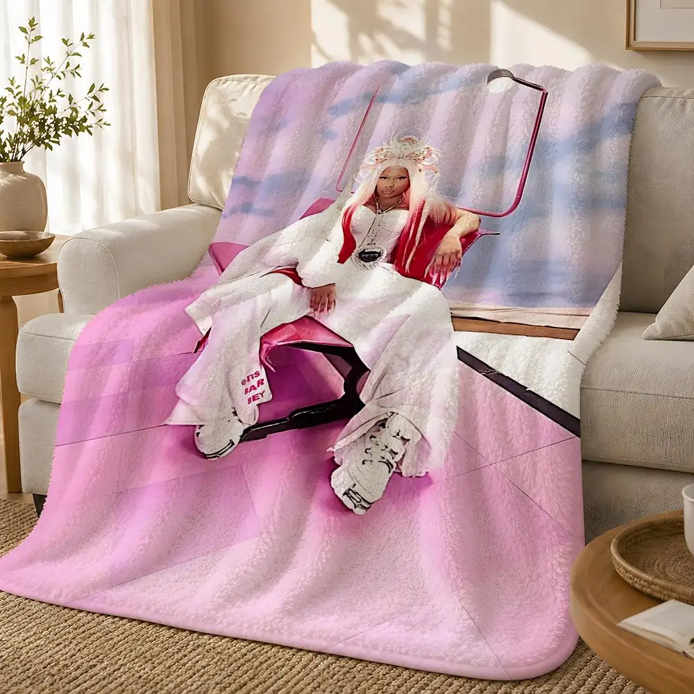 N-Nicki Minaj Album Pink Friday Throw 1pc Flannel Blanket Soft Lightweight Warm Cozy For Bedroom Sofa Bed