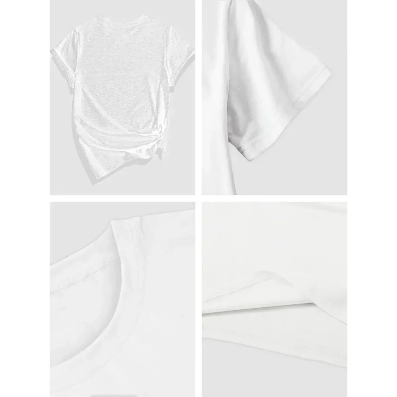 

plus Size White ort Sve Leopard Print T-irt Women's Cleanfit Sle Thiened Mid-Length Ladies Inner Wear