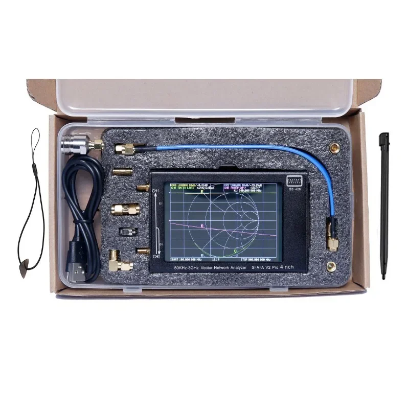 

Hot sales The Second Generation 4-inch Display GS-400 NanoVNA V2 Short-wave Antenna Analyzer HF VHF UHF