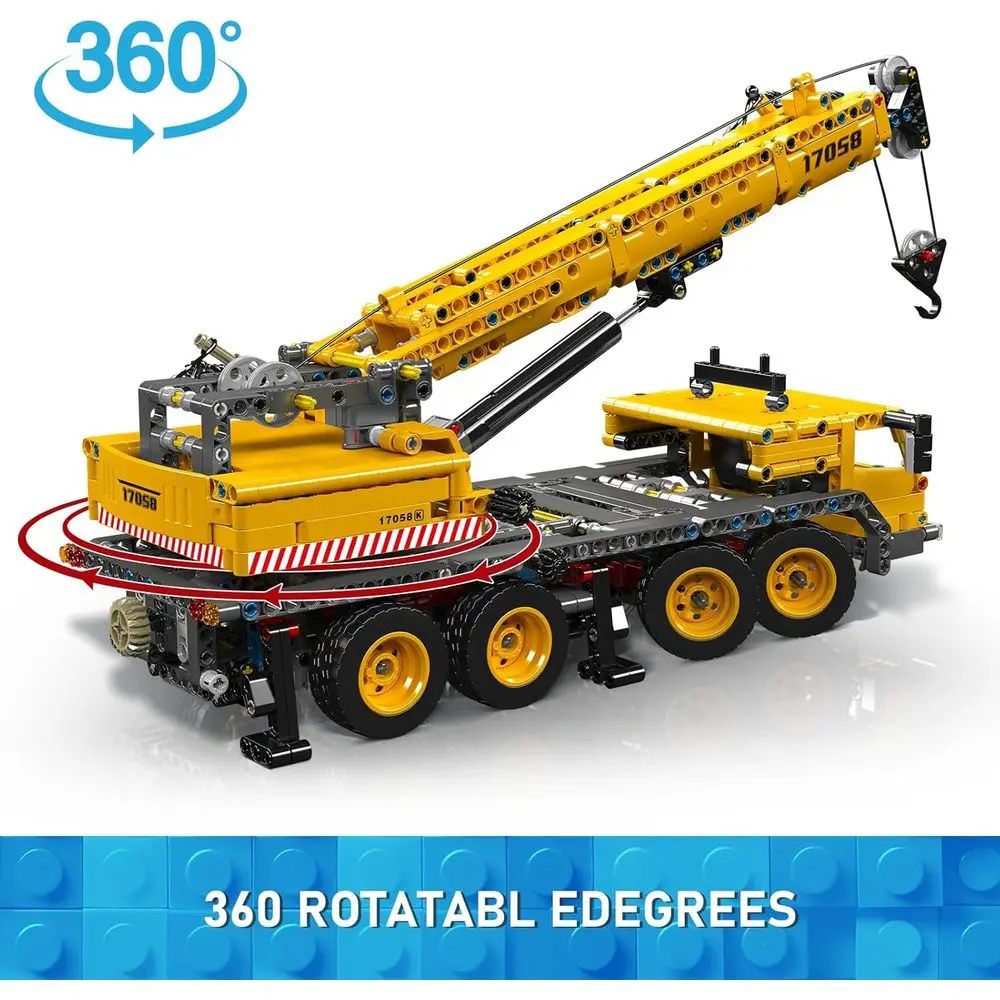 City Mobile Crane Truck Bauset, 997-teiliges Konstruktionsspielzeug für Kinder ab 8 Jahren, ideales Geschenk für Kinder und Erwachsene