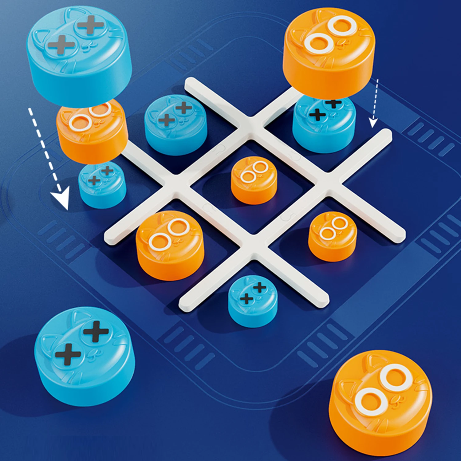 

Tic-Tac-Toe Puzzle Nesting Doll Set, Parent-Child Interactive Toy, Two-Player Board Game, Party Game, Birthday Gift