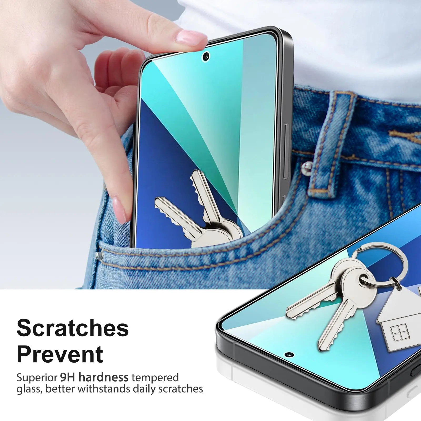 Redmi Note 13 Pro 화면 보호기 4G 5G 강화 유리 HD 크리스탈 클리어 안... - 3