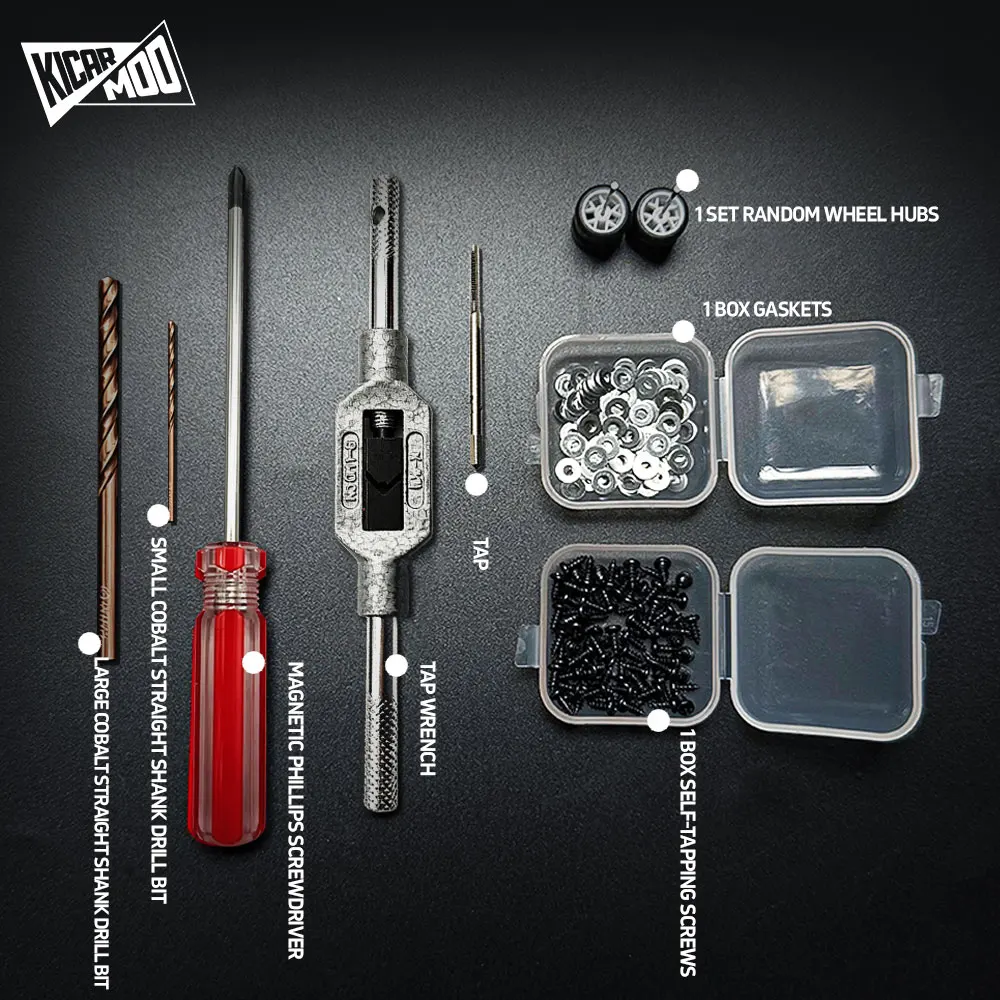 

1/64 Wheel Hub Modification Tool Kit Diecast Model Car Disassemble Beginner to Advanced the tool Package Fixing Tool