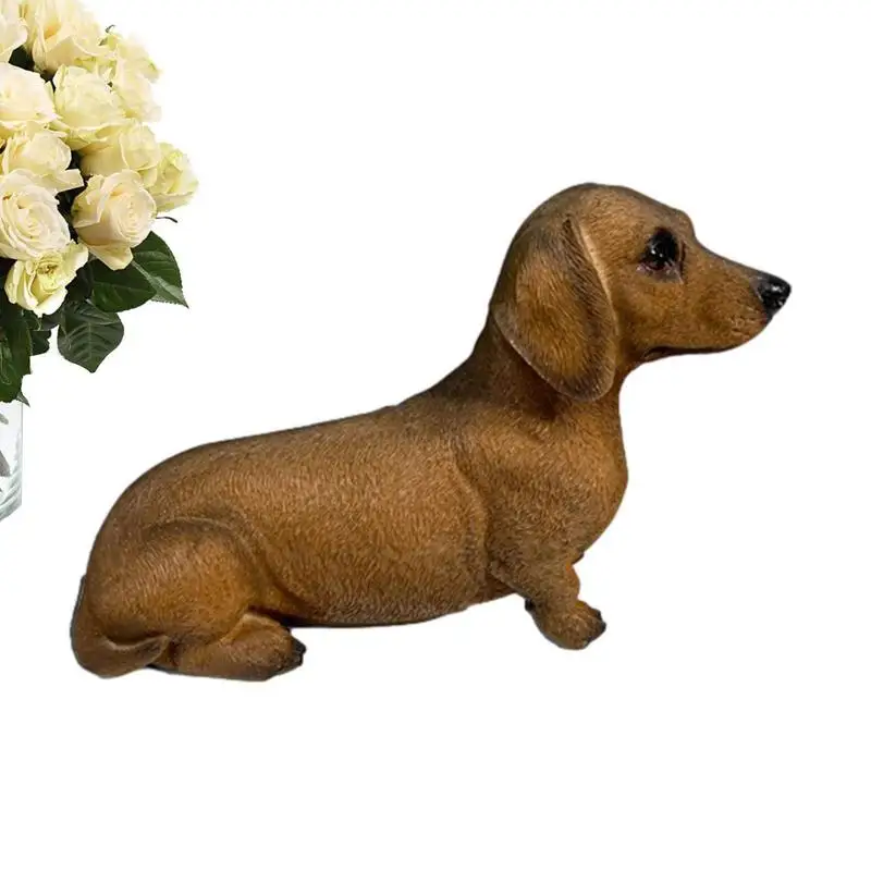 

Dachshund Statue Indoor Dachshund Ornaments Statue Brown Dachshund Resin Crafts Dachshund Figurines Desk Decor Table